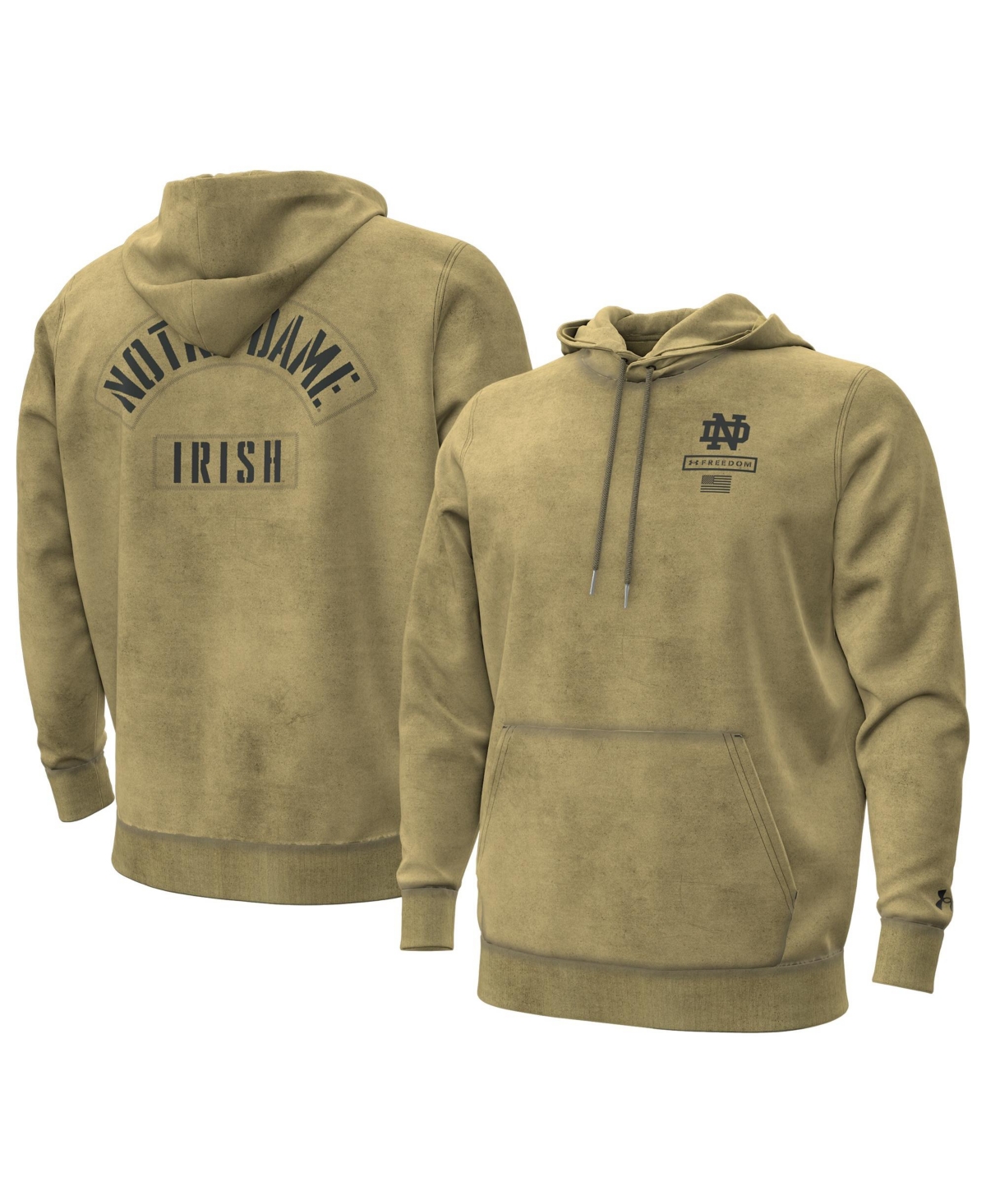 Under Armour Men's Tan Notre Dame Fighting Irish 2026 Freedom Collection Hoodie - Tan