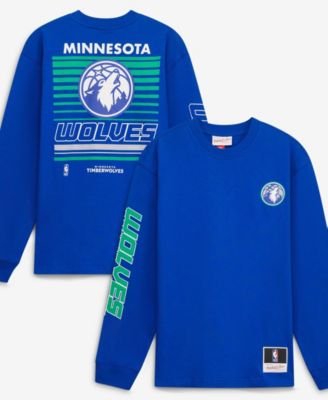 Big Boys' and Girls' Royal Minnesota Timberwolves Triple Play Long-Sleeves T-Shirt