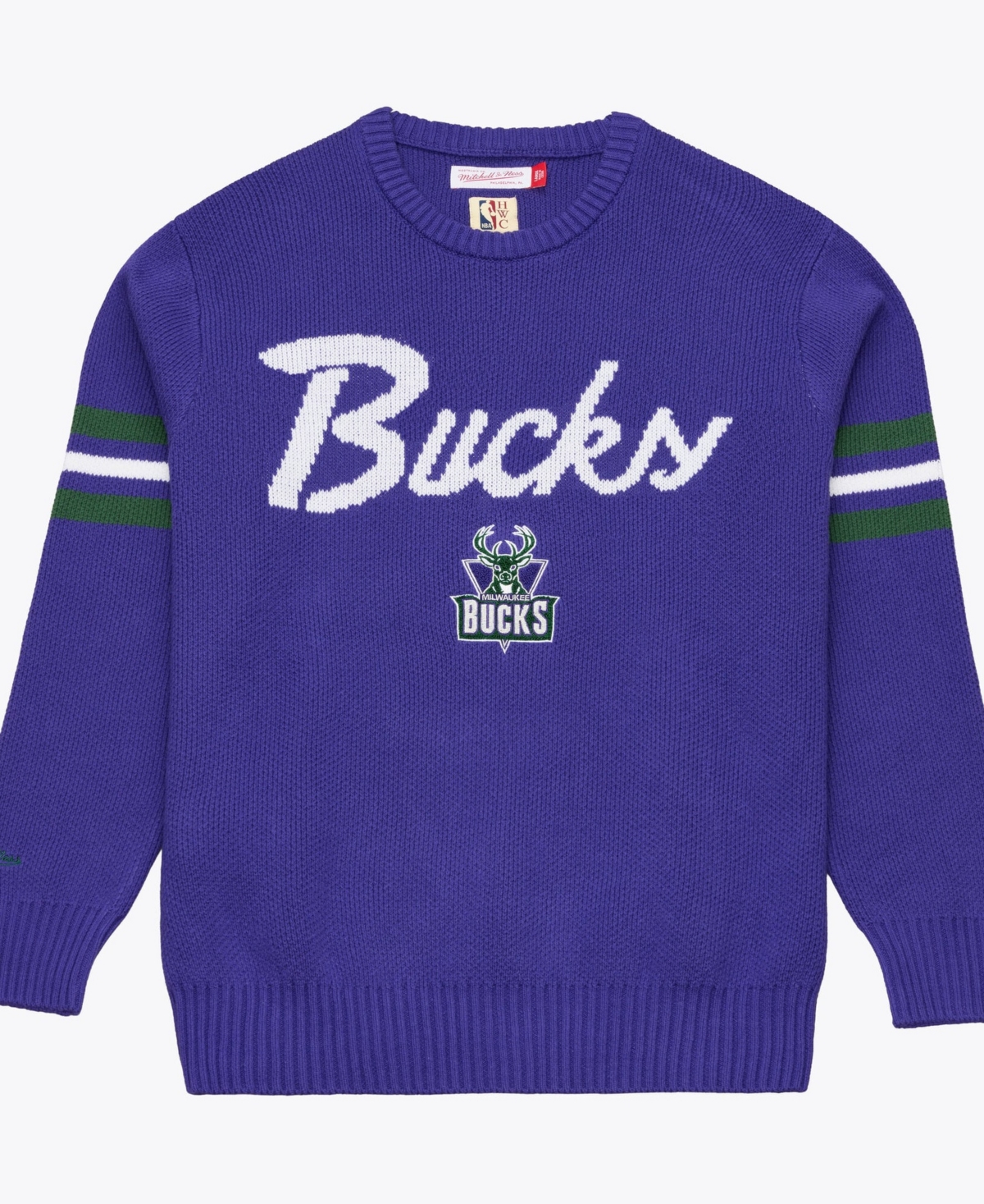 Mitchell & Ness Men's Purple Milwaukee Bucks Head Coach Sweater - Purple