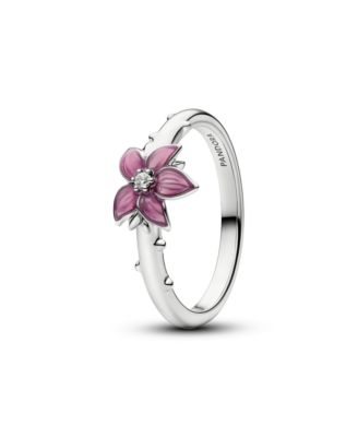 Disney Mulan Cubic Zirconia Cherry Blossom Stackable Ring