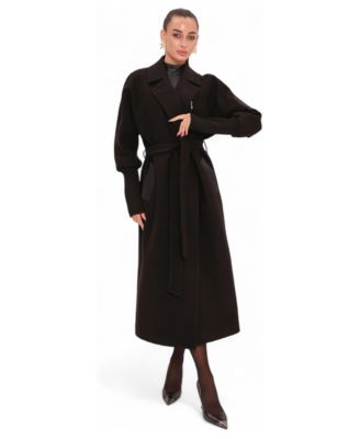 Women's Miru Cashmere-Wool Blend Wrap Overcoat