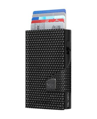 Diagonal CLICK and SLIDE RFID Blocking Leather Wallet
