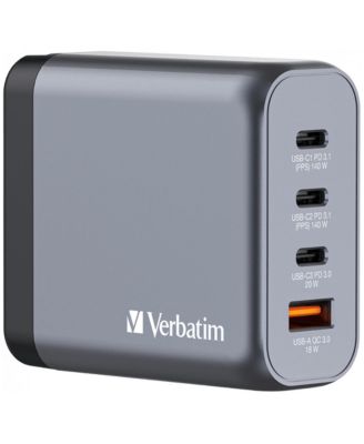 140W 4-Port GaN Wall Charger for Tablets, Smartphones, and Gaming Consoles