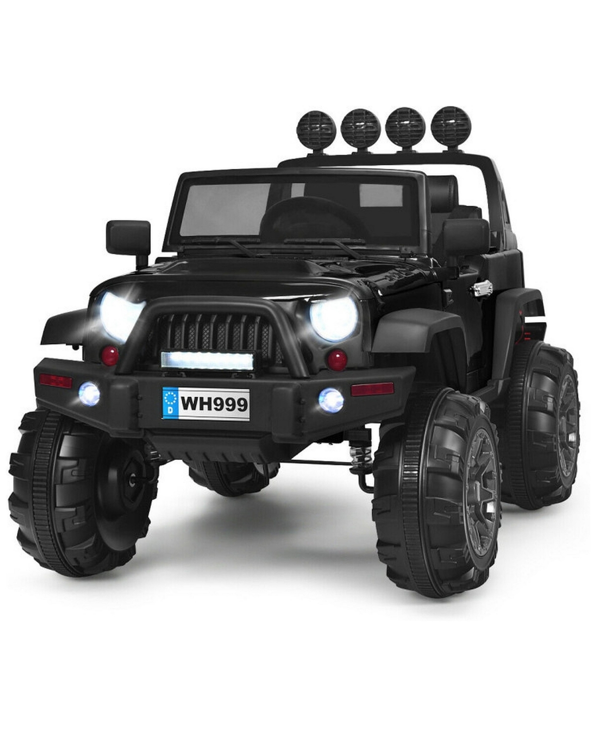 Sevorley 12V Kids Ride-On Truck with Remote Control, 1-Seat, Ages 3+ - Black