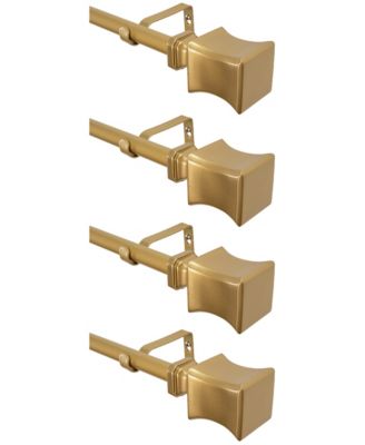 D9 3/4-Inch Adjustable Decorative Curtain Rod, 48-86 Inches, 4-Pack