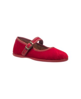 Girls' Isa Velvet Mary Jane Flats