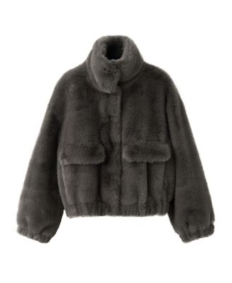 Women's Oversized Funnel-Neck Jacket