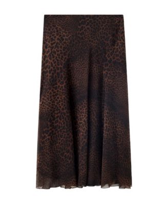 Women's Asymmetric Leopard-Print Skirt