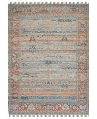 Prairie PRE-4 Blue/ Rust 5' x 7'6" Area Rug