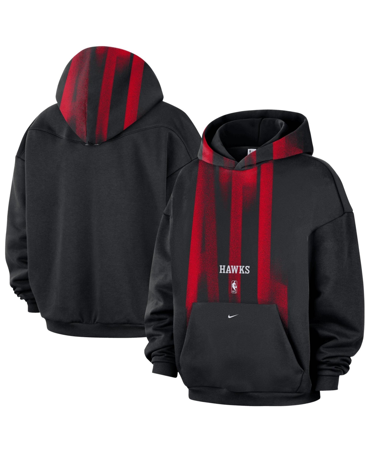 Nike Men's Black, White Atlanta Hawks 2026 Game Theather Fleece Hoodie - Black, White