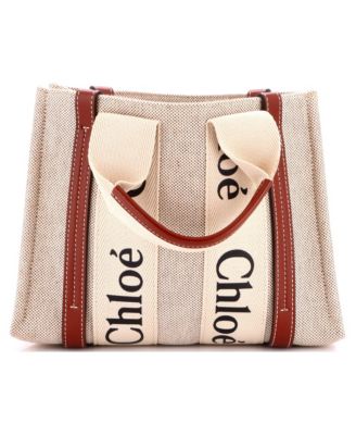 Small Woody Tote Canvas with Leather