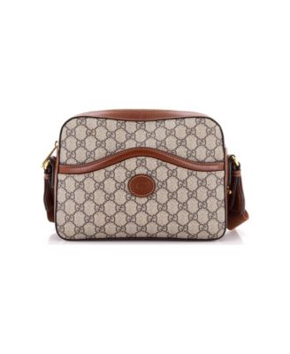 Interlocking G Patch Messenger Camera Bag GG Coated Canvas