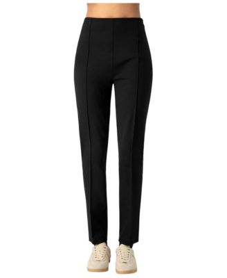 Women's High-Waist Slim Pintuck Pants