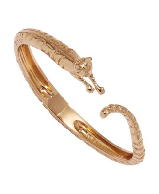 Tabby Cat Peridot Crystal Hinged Cuff Bracelet