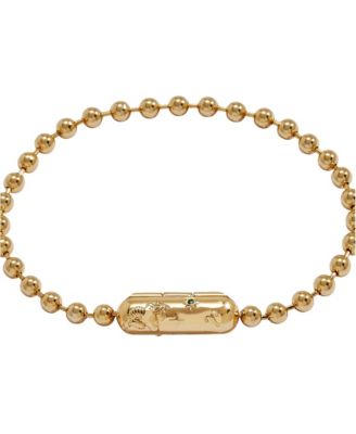 Aries Zodiac Barrel Bead Crystal Bracelet
