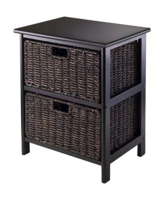 Storage Rack, 2-Tier Shelf, Two Foldable Baskets, Organizer