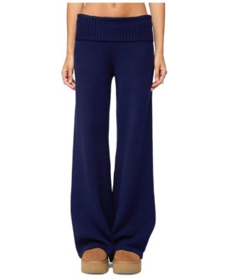 Women's Nani Foldover Low-Rise Wide-Leg Pants