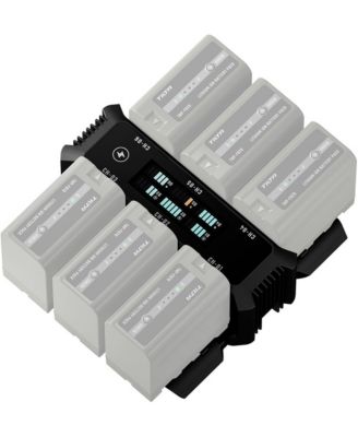6-Channel Foldable Fast-Charge Charging Station for NP-F Batteries