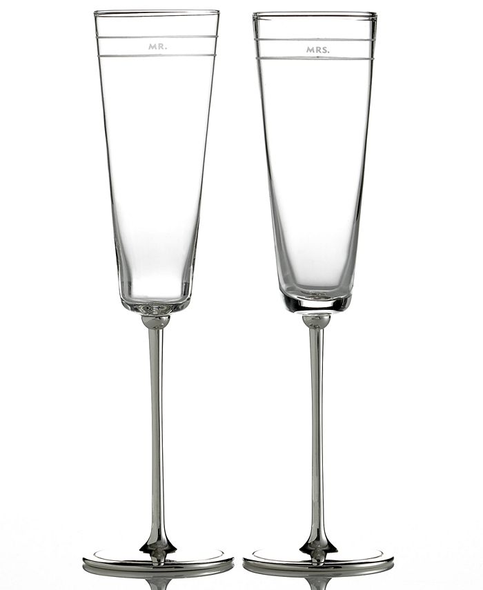 Kate Spade new york Set of 2 Darling Point Toasting Flutes & Reviews -  Glassware & Drinkware - Dining - Macy's