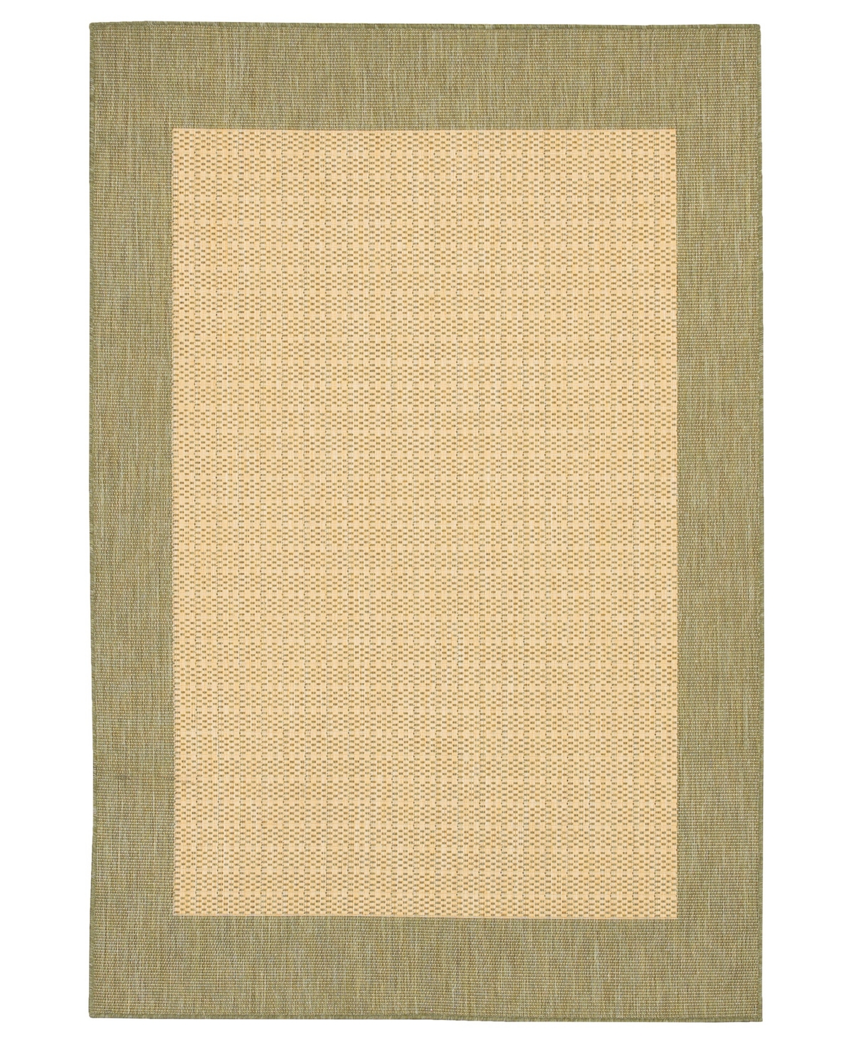 Couristan Closeout!  Recife Checkered Field Machine-washable Natural/green 8'6" X 13' Indoor/outdoor In No Color