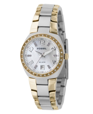 UPC 691464267100 product image for Fossil Women's Two Tone Stainless Steel Bracelet Watch AM4183 | upcitemdb.com