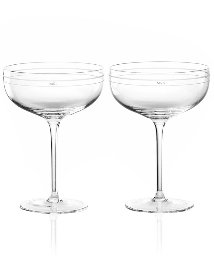 kate spade new york - "Darling Point" Champagne Saucer Pair