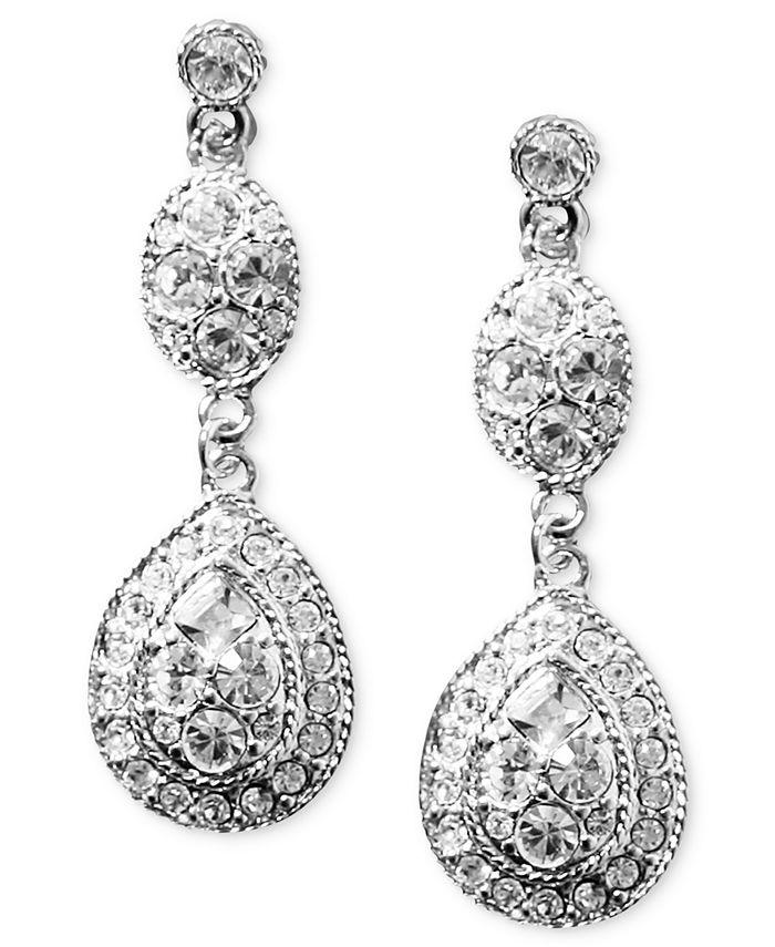 Givenchy Earrings, Crystal Linear Teardrop & Reviews - Earrings - Jewelry &  Watches - Macy's