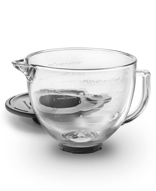 KitchenAid K5GB 5 Qt. Glass Stand Mixer Bowl & Reviews Small