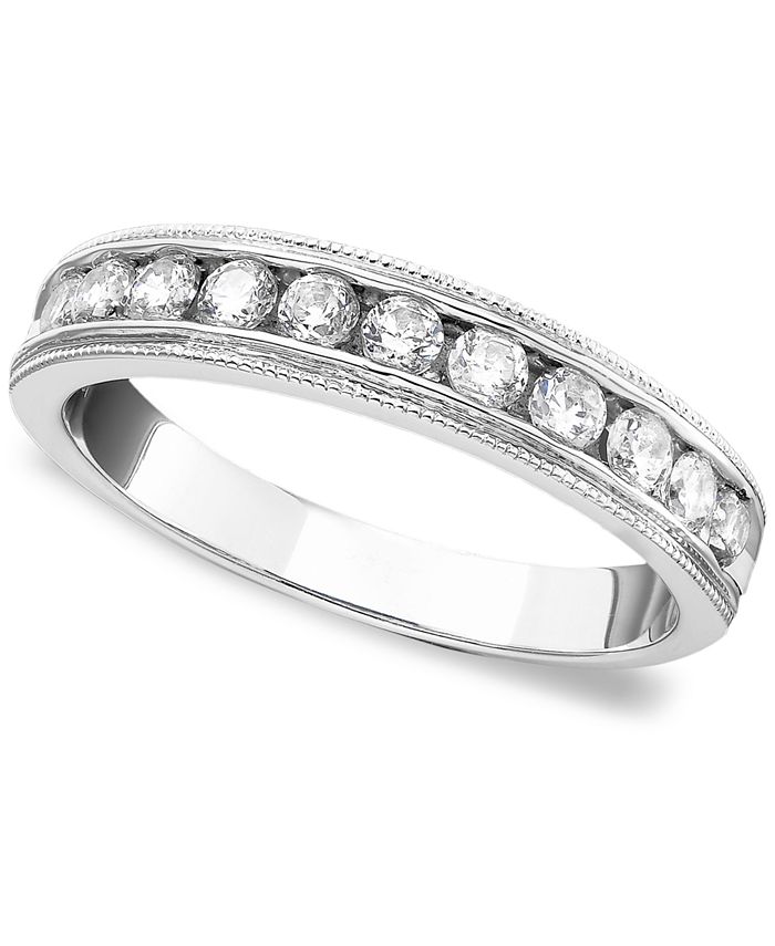 Macy's Diamond Band Ring (1/2 ct. t.w.) in 14k White Gold Macy's