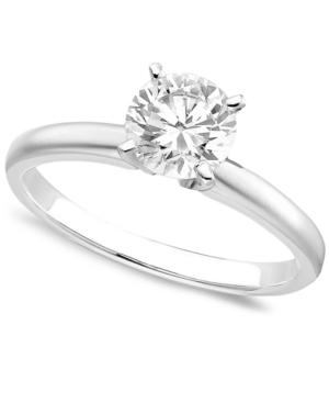 image of Engagement Ring, Certified Colorless Diamond (1 ct. t.w.) and 18k White Gold