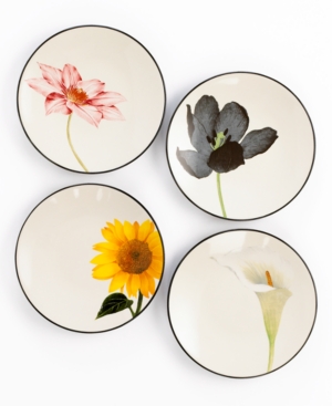 Noritake Colorwave Floral Set of 4 Appetizer Plates