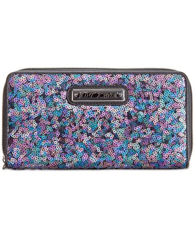 Betsey Johnson Boxed Sequin Zip Around Wallet, A Macy's Exclusive Style
