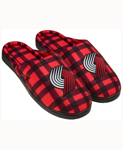 Forever Collectibles Portland Trail Blazers Flannel Slide Slippers