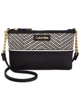Calvin Klein Mini Saffiano Leather Crossbody - Handbags & Accessories ...