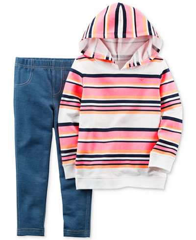 Carter's 2-Pc. Striped Hoodie & Jeggings Set, Baby Girls (0-24 months)
