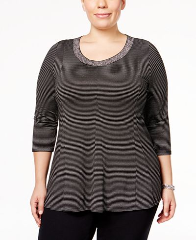Belldini Plus Size Embellished Top
