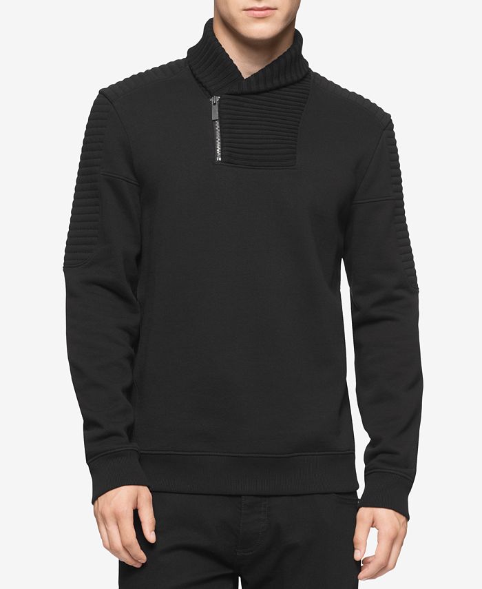Calvin Klein Men's Quilted Fleece ShawlCollar Sweater, Created for