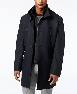 Michael Kors Men's Water-Resistant Bib Overcoat - Coats & Jackets - Men ...