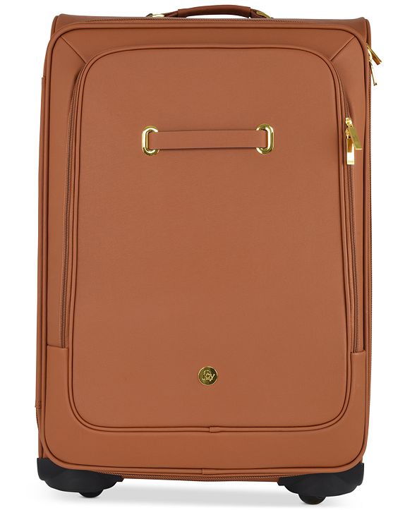 Joy Mangano Christie 28" XL Leather Suitcase With Spinball™ Wheels