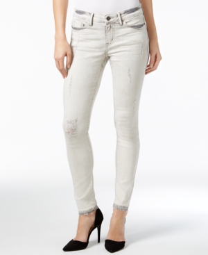 Calvin Klein Jeans Released Hem Erased Charcoal Wash Ankle Skinny Jeans