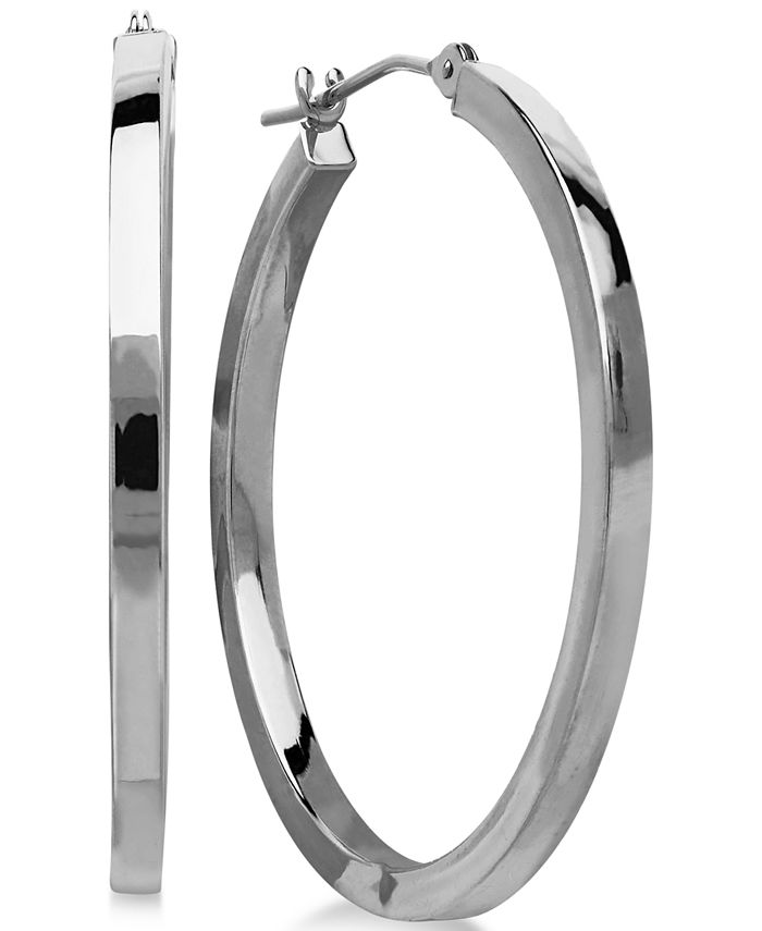 White gold 14k hoop earrings clearance