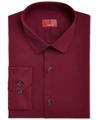 Alfani - Men's Slim-Fit Stretch Geranium Red Dress Shirt, Only at Macy's