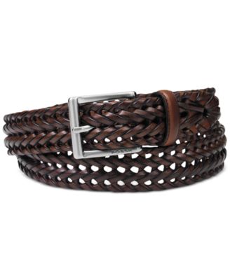 braided leather belt