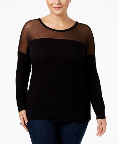 ING Trendy Plus Size Illusion Top