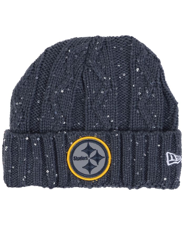 New Era Women's Pittsburgh Steelers Frosted Cable Knit Hat & Reviews ...