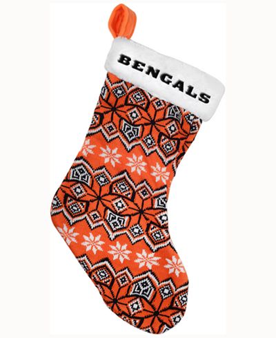 Forever Collectibles Cincinnati Bengals Ugly Sweater Knit Team Stocking
