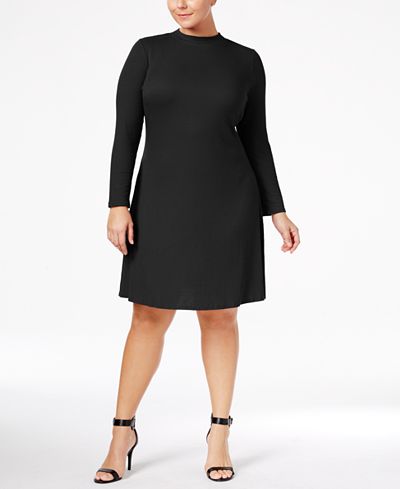 Love Squared Trendy Plus Size Mock-Neck Sweater Dress
