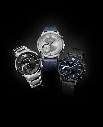 Modderig Toegeven Verdienen Emporio Armani Men's Black Leather Strap Hybrid Smart Watch 43mm ART3004 &  Reviews - All Fine Jewelry - Jewelry & Watches - Macy's