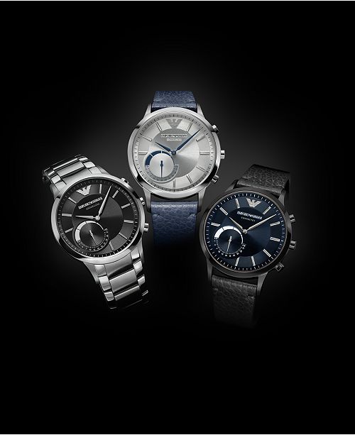 emporio armani black hybrid smartwatch