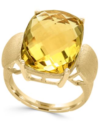 EFFY Collection - Lemon Quartz Solitaire Ring (12-3/4 ct. t.w.) in 14k Gold
